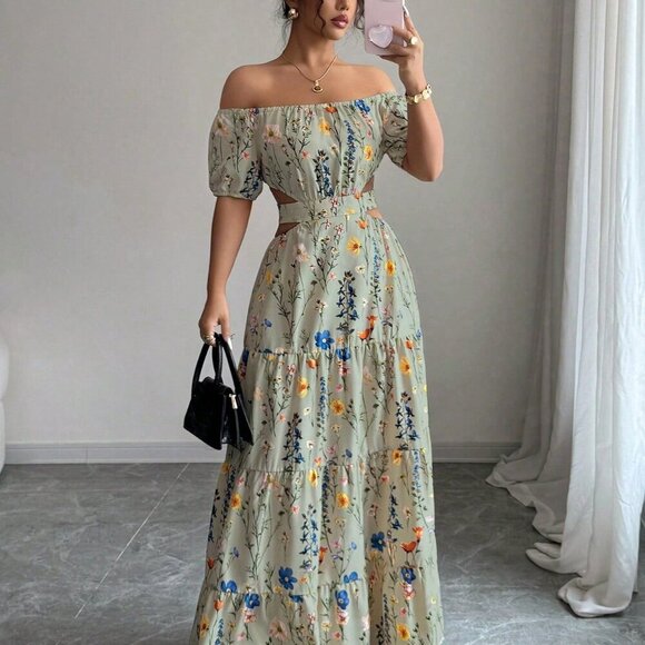 Dresses & Skirts - Mint Green Boho Women's Spaghetti Strap Elegant Long Dress